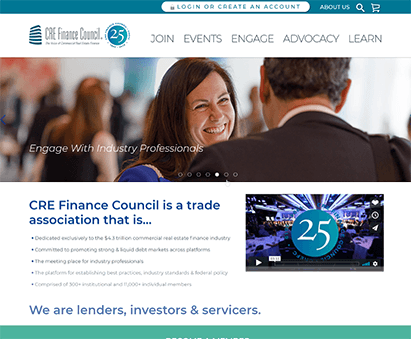 Commercial Real Estate Finance Council powers their website with iMIS CMS